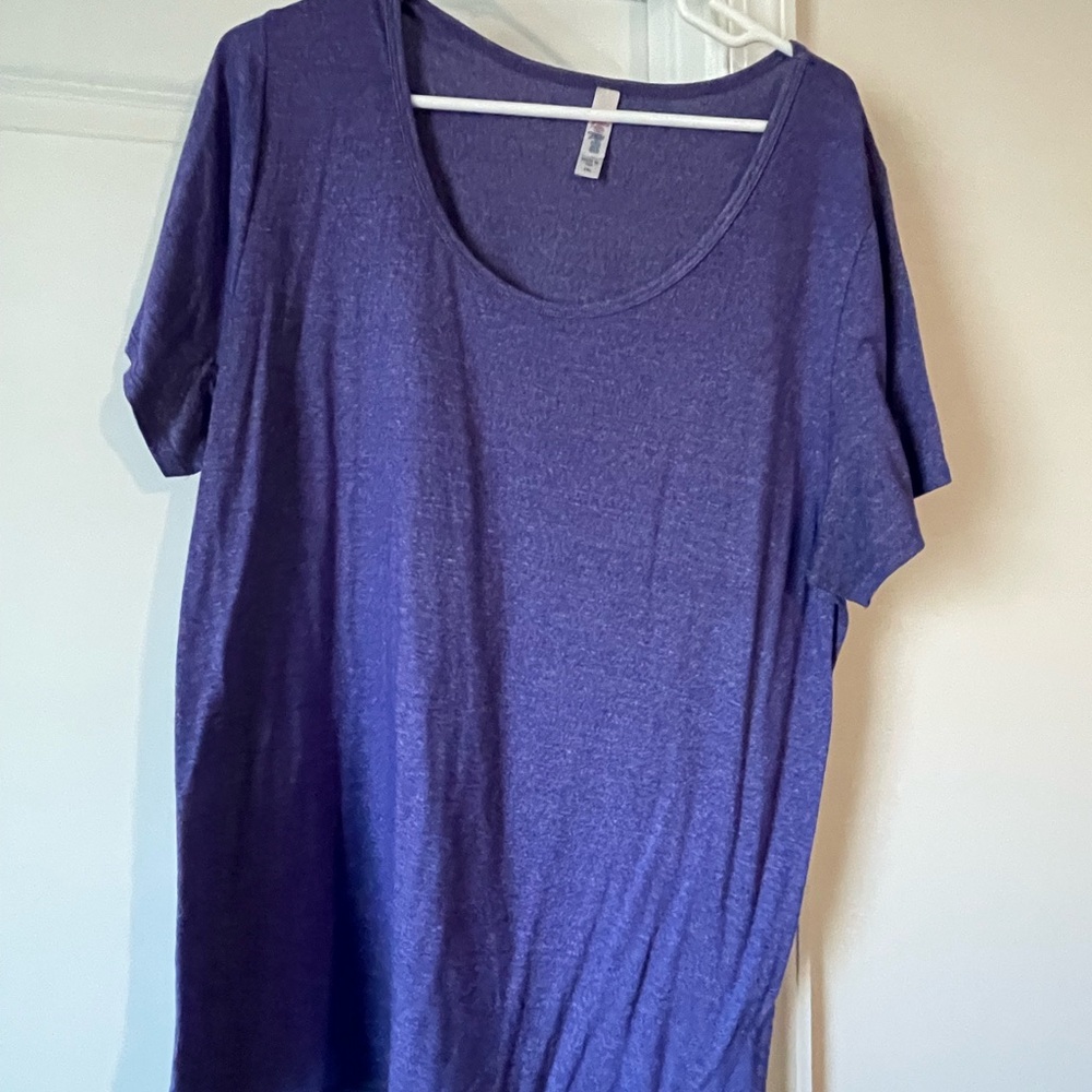 LuLaRoe Purple Relaxed Short Sleeve Tee